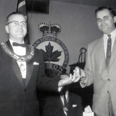 Photograph - Capreol Mayor Harold Prescott and George Gill