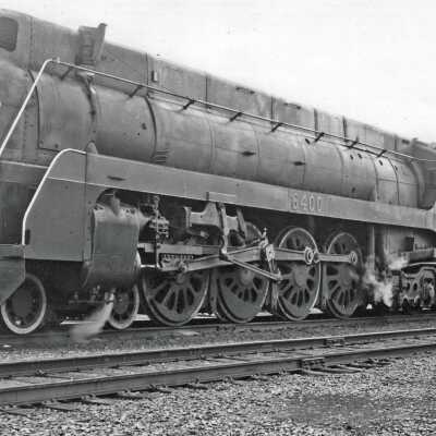 Photograph - Canadian Nationals steam locomotive 6400 at St. Thomas, Ontario April 1948