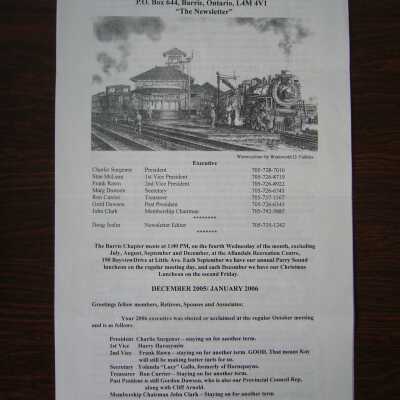 CN Pensioners Association December 2005/January 2006 Newsletter