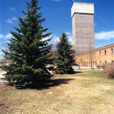 Photograph, Copper Cliff North Mine Tower.