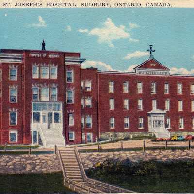 Photograph, Postcard, St. Joseph's Hospital, Sudbury, Ontario, Canada.