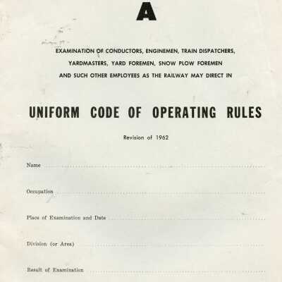 Employee Material, Uniform Code of Operating Rules, A.