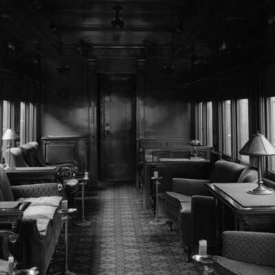 Photograph, Canadian National Railways (CNR) Pullman Observation Car with radio.