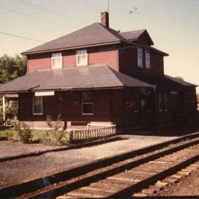 Photograph, Creighton Station, CPR Nickel Subdivision, 1965; formerly Algoma Eastern Station