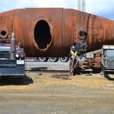 Photograph, NORMHC, Hot Metal Car move from INCO to Prescott Park.