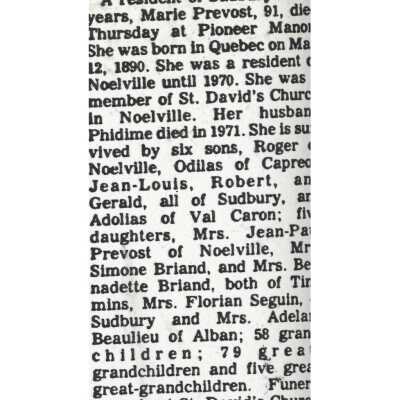 Document, Obituary, Marie Prevost.
