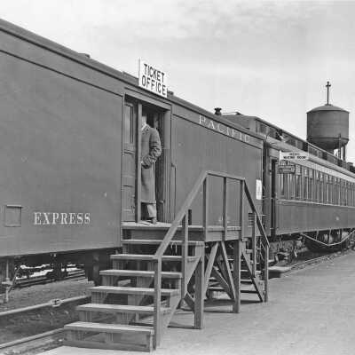 Photograph, Temporary CPR Station, Sudbury, Ontario.