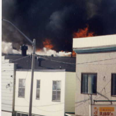 Photograph, Capreol Hardware Store Fire, May 2nd 1986.