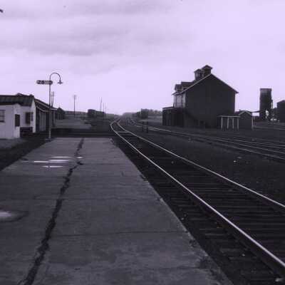 Photograph, CNR Station at Cochrane, Ontario, August 11th, 1956.