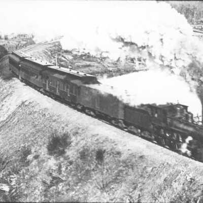 Photograph of a Passenger Train going through Rose Point