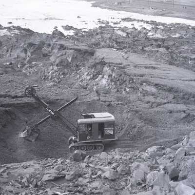 Photograph, View from Rock showing result of slide, Copper Cliff, Ontario.