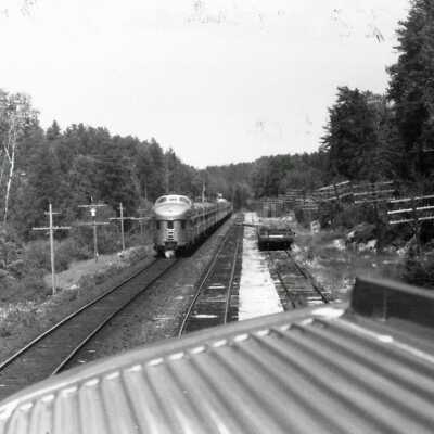 Photograph - Passenger train from on board W/B Canadian 1983