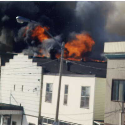Photograph, Capreol Hardware Store Fire, May 2nd 1986.