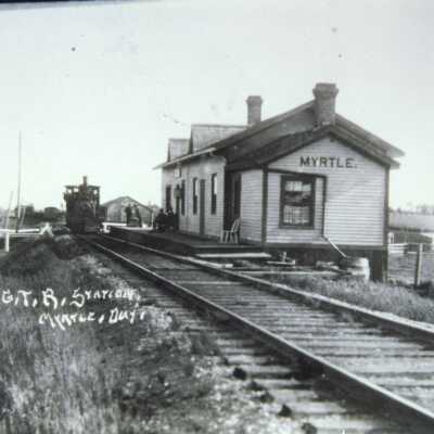 Photograph, CNR Station at Myrtle, Ontario.