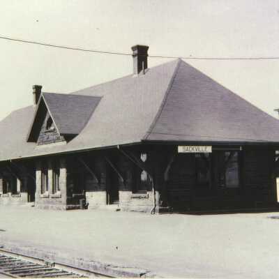 Photograph, CNR Station at Sackville, Nova Scotia.