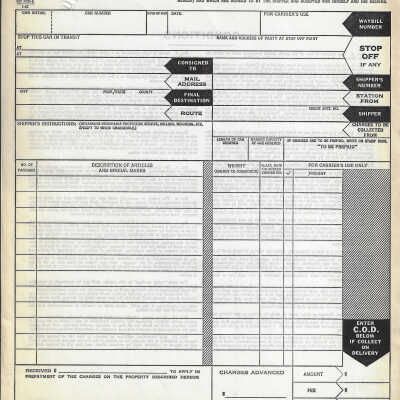 Canadian National: Straight Bill of Lading