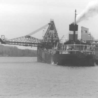 Photograph of an Iron Ore Steam Liner in Depot Harbour