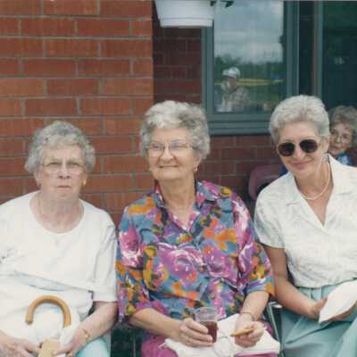 Photograph, Margaret May, Alice Perkins, Elva Thomas.