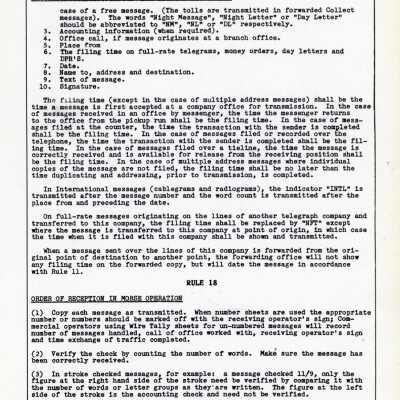 Canadian National Telegraphs, Rules and Regulations, Part 2.