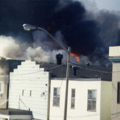 Photograph, Capreol Hardware Store Fire, May 2nd 1986.