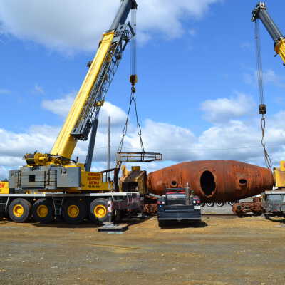 Photograph, NORMHC, Hot Metal Car move from INCO to Prescott Park.