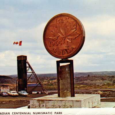 Photograph, Sudbury, Big Penny, Numismatic Park