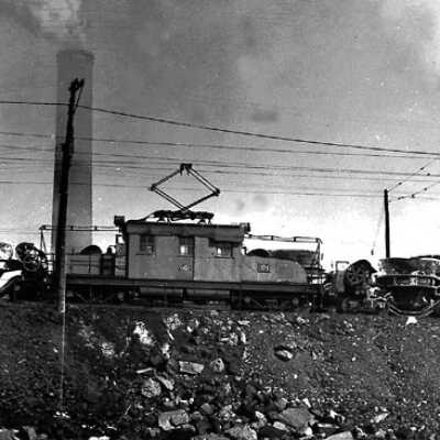 Photograph, INCO Loco #104 & Slag.