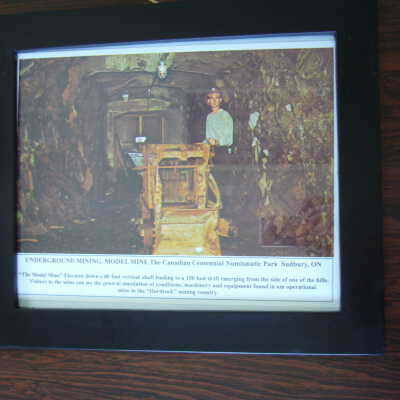 Photograph - Mucking machine and operator, The Canadian Centennial Numismatic Park