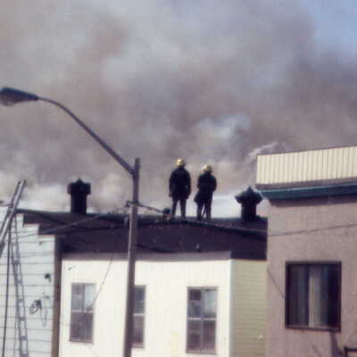 Photograph, Capreol Hardware Store Fire, May 2nd 1986.