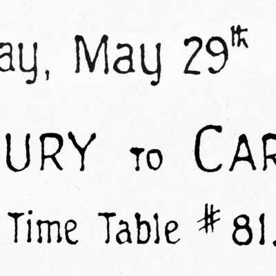 Document, Plan, Friday May 29th 1936, Sudbury to Cartier.