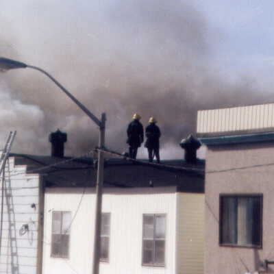 Photograph, Capreol Hardware Store Fire, May 2nd 1986.