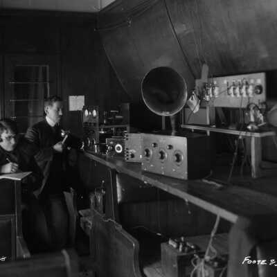 Photograph, Canadian National Railways (CNR) radio technology.