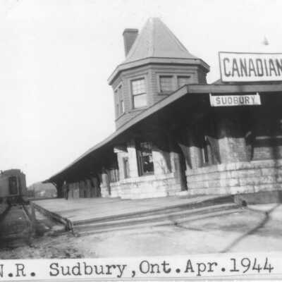 Photograph, CNR Station at Sudbury, Ontario.