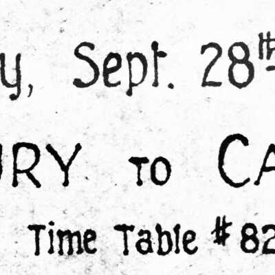 Document, Plan, Monday September 28th 1936, Sudbury to Cartier.