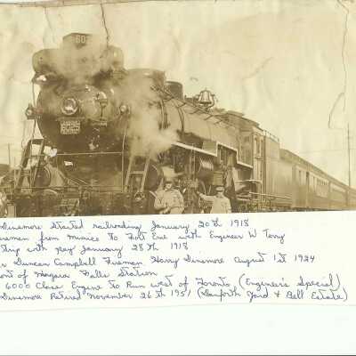 Photograph, CNR Steam Engine 6025, Niagara Falls.