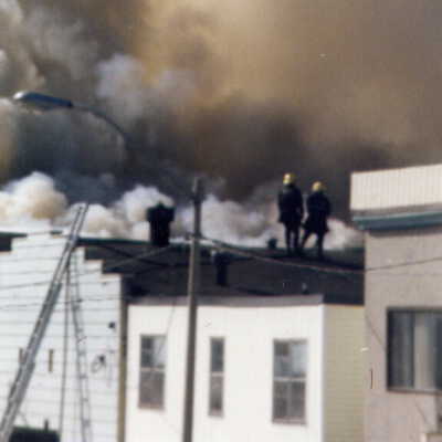 Photograph, Capreol Hardware Store Fire, May 2nd 1986.