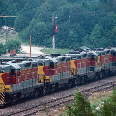 Photograph, Algoma Central Locomotive 103, Frater, 1979.