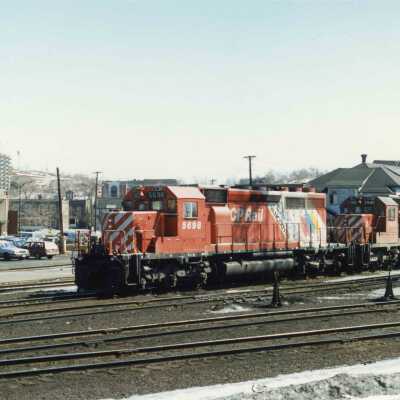 Photograph, Expo 86 SD40 at Sudbury, March 29 1989.