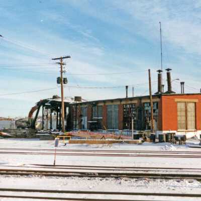 Photograph, CPR Sudbury Roundhouse Demolition.