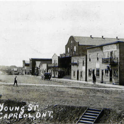Black and White Photograph, Plexman Block, Capreol Young Street c.1920s