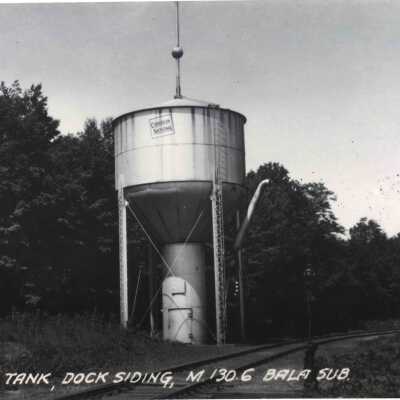 Photograph, CNR Water Tank at Dock Siding, Bala Sub.
