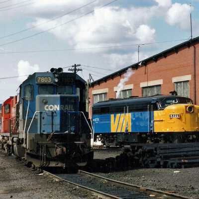 Photograph - Conrail locomotive 7803