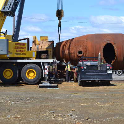 Photograph, NORMHC, Hot Metal Car move from INCO to Prescott Park.