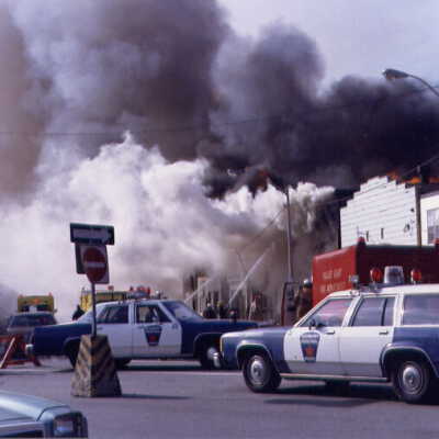 Photograph, Capreol Hardware Store Fire, May 2nd 1986.