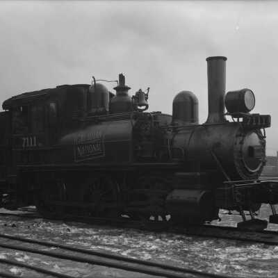 Photograph, Canadian National Railways (CNR) Saddle Tank switching engine No. 7111.