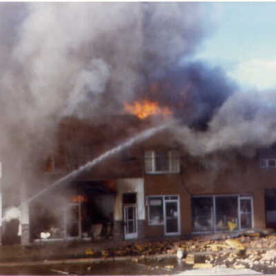Photograph, Capreol Hardware Store Fire, May 2nd 1986.