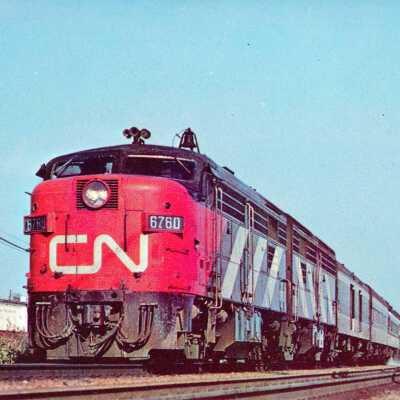 Photograph, Postcard, Canadian National 6760, Dorval, Quebec, September 1969.