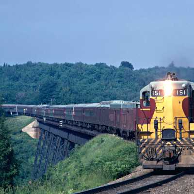 Photograph, Algoma Central Locomotive 151, Bellevue, 1974.