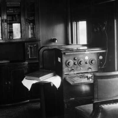 Photograph, Radio equipment, Fort George, Canadian National Railways (CNR) Car.