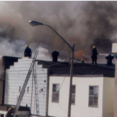 Photograph, Capreol Hardware Store Fire, May 2nd 1986.